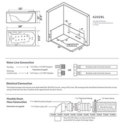 A202B Shell Series Massage Bathtub