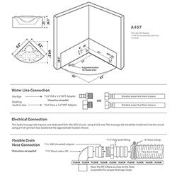 A407 Shell Series Massage Bathtub