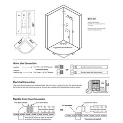 86150 Modern Series Steam Shower