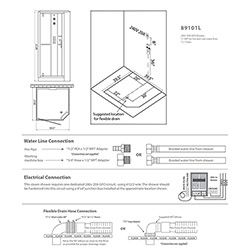 89101 Contemporary Series Steam Shower