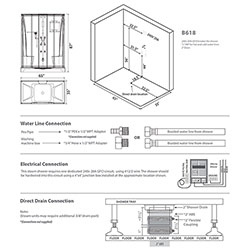B618 Modern Series Steam Shower