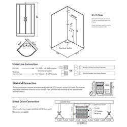 BU106A Bright Series Steam Shower
